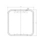 Aqualine White Line - Miroir 44x44 cm, blanc 8000 Aqualine White Line - Miroir 44x44 cm, blanc 8000