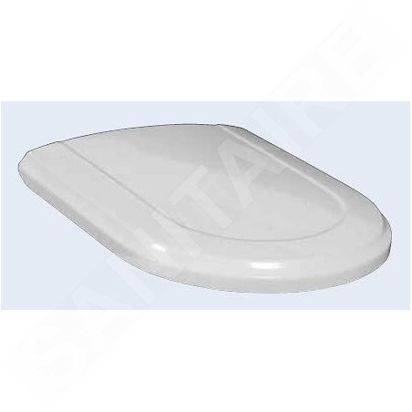 Villeroy & Boch Hommage - Abattant de WC avec couvercle, avec Ceramicplus, blanc - abattant, charnières en laiton allié 8809S6R1