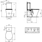 Ideal Standard Connect Air - WC à poser 400 x 360 x 660 mm avec Aquablade, blanc avec Ideal Plus E0137MA Ideal Standard Connect Air - WC à poser 400 x 360 x 660 mm avec Aquablade, blanc avec Ideal Plus E0137MA