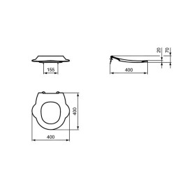 Ideal Standard Contour 21 - Abattant de WC enfant sans couvercle, jaune S454279