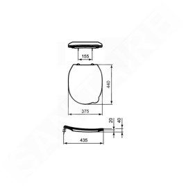 Ideal Standard Contour 21 - Abattant de WC enfant, bleu S453636