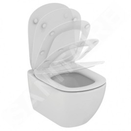 Ideal Standard ProSys - Ensemble pour WC suspendu, cuvette et abattant Tesi, Plaque de déclenchement Oleas M1, Aquablade,