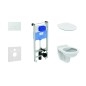 Ideal Standard ProSys - Set d'installation pré-murale, cuvette Alpha avec abattant, plaque de déclenchement Oleas M2, Ideal Standard ProSys - Set d'installation pré-murale, cuvette Alpha avec abattant, plaque de déclenchement Oleas M2,