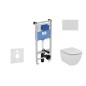 Ideal Standard ProSys - Ensemble pour WC suspendu, cuvette et abattant Tesi, Plaque de déclenchement Oleas M1, blanc ProSys120M Ideal Standard ProSys - Ensemble pour WC suspendu, cuvette et abattant Tesi, Plaque de déclenchement Oleas M1, blanc ProSys120M