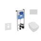 Ideal Standard ProSys - Ensemble pour WC suspendu, cuvette et abattant Strada II, Plaque de déclenchement Oleas M2, Aquablade,