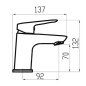 Novaservis Metalia 54 - Mitigeur de lavabo, chrome 54001/1,0