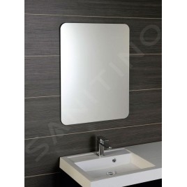 Sapho Ishape - Miroir 50x70 cm, rectangle, angles arrondis, sans fixation AG457