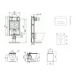 Ideal Standard ProSys - Ensemble pour WC suspendu, cuvette et abattant Strada II, Plaque de déclenchement Oleas M1, Aquablade, Ideal Standard ProSys - Ensemble pour WC suspendu, cuvette et abattant Strada II, Plaque de déclenchement Oleas M1, Aquablade,