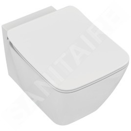 Ideal Standard ProSys - Ensemble pour WC suspendu, cuvette et abattant Strada II, Plaque de déclenchement Oleas M1, Aquablade,