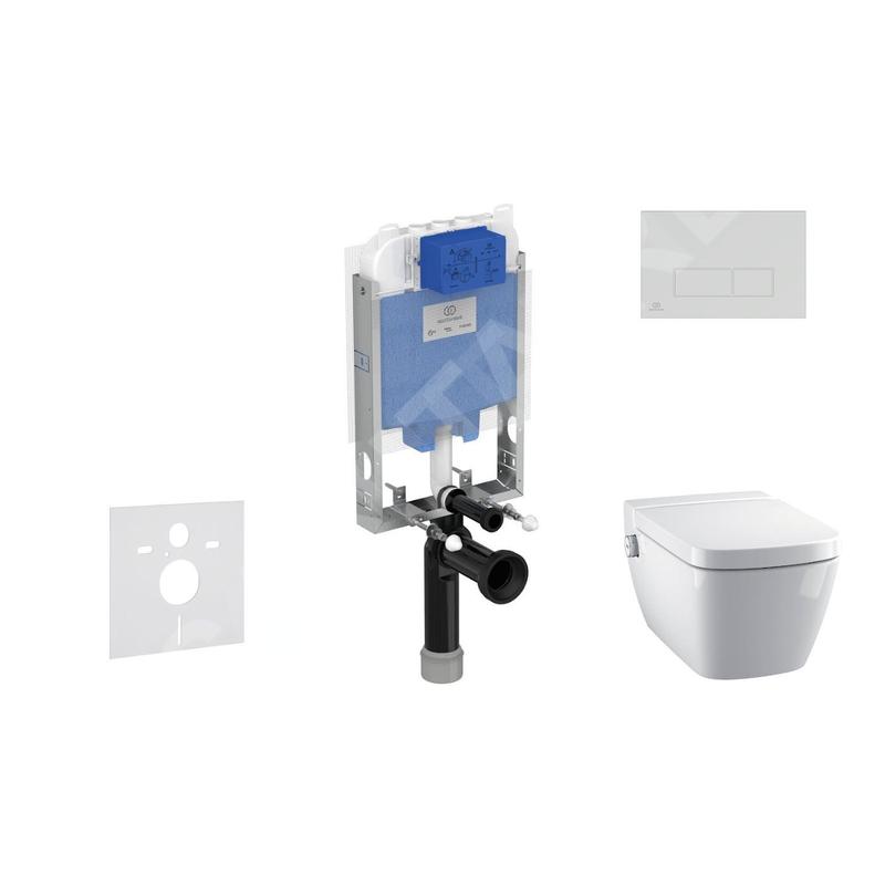Ideal Standard ProSys - Ensemble pour WC suspendu, WC japonais et abattant TECEone, Plaque de déclenchement Oleas M2, Rimless, Ideal Standard ProSys - Ensemble pour WC suspendu, WC japonais et abattant TECEone, Plaque de déclenchement Oleas M2, Rimless,