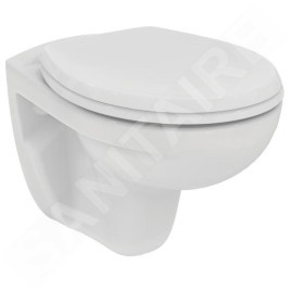 Ideal Standard ProSys - Ensemble pour WC suspendu, cuvette et abattant Eurovit, Plaque de déclenchement Oleas M1, Rimless,
