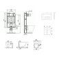 Ideal Standard ProSys - Ensemble pour WC suspendu, cuvette et abattant Mio, Plaque de déclenchement Oleas M2, Rimless, Ideal Standard ProSys - Ensemble pour WC suspendu, cuvette et abattant Mio, Plaque de déclenchement Oleas M2, Rimless,