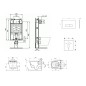 Ideal Standard ProSys - Ensemble pour WC suspendu, WC japonais et abattant TECEone, Plaque de déclenchement Oleas M1, Rimless, Ideal Standard ProSys - Ensemble pour WC suspendu, WC japonais et abattant TECEone, Plaque de déclenchement Oleas M1, Rimless,
