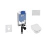 Ideal Standard ProSys - Ensemble pour WC suspendu, cuvette et abattant Mio, Plaque de déclenchement Oleas M2, Rimless,