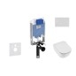 Ideal Standard ProSys - Ensemble pour WC suspendu, cuvette et abattant Mio, Plaque de déclenchement Oleas M1, Rimless, Ideal Standard ProSys - Ensemble pour WC suspendu, cuvette et abattant Mio, Plaque de déclenchement Oleas M1, Rimless,