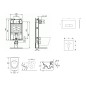 Ideal Standard ProSys - Ensemble pour WC suspendu, cuvette et abattant Architectura, Plaque de déclenchement Oleas M1, Ideal Standard ProSys - Ensemble pour WC suspendu, cuvette et abattant Architectura, Plaque de déclenchement Oleas M1,