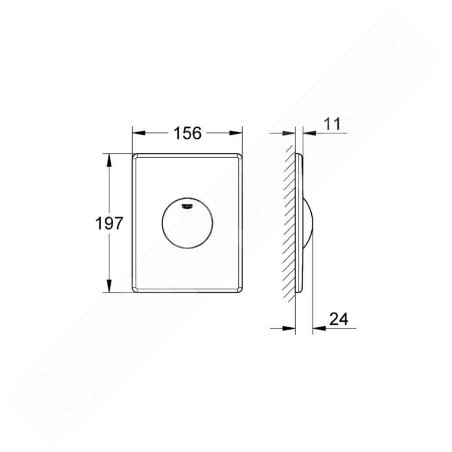 Grohe Skate - Bouton de commande, blanc alpin 38573SH0
