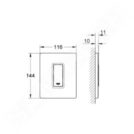 Grohe Skate Cosmo - Bouton de commande, blanc alpin 38784SH0