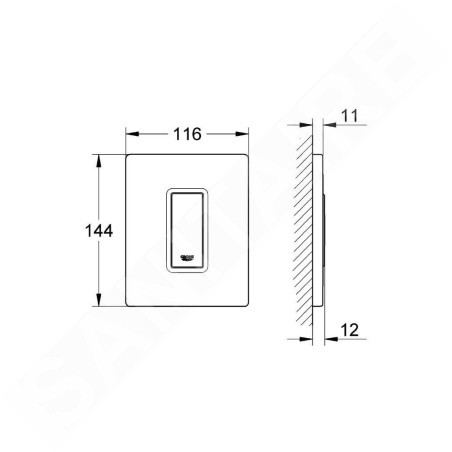Grohe Skate Cosmo - Bouton de commande, acier inoxydable brossé 38784SD0