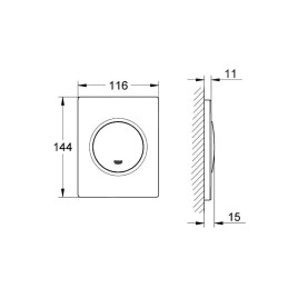 Grohe Nova Cosmo - Bouton de commande, chrome mat 38804P00