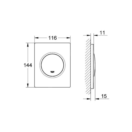Grohe Nova Cosmo - Bouton de commande, chrome mat 38804P00