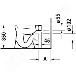 Duravit Duraplus - Cuvette de WC à poser Bambi, 300 mm x 390 mm, blanc - cuvette de WC 0106090000