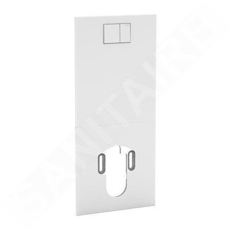 Geberit AquaClean - Plaque de recouvrement avec commande intégrée pour toilettes complètes, verre / blanc 115.328.SI.1