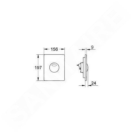 Grohe Skate - Bouton de commande, blanc alpin 42303SH0