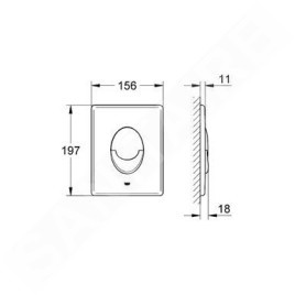 Grohe Skate Air - Bouton de commande, chrome mat 42304P00