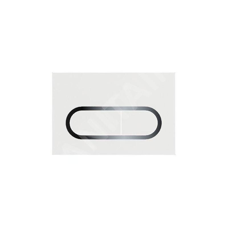 Ravak Chrome - Plaque de déclenchement, chrome/blanc X01455 Ravak Chrome - Plaque de déclenchement, chrome/blanc X01455