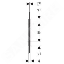 Geberit Accessoires - Paroi de séparation pour urinoir, verre brun 115.211.TF.1
