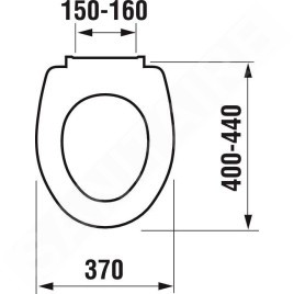 Jika Zeta - Abattant WC, termoplast, blanc H8932710000001