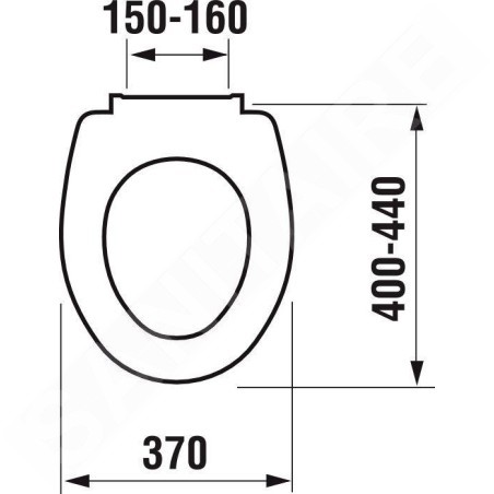 Jika Zeta - Abattant WC, termoplast, blanc H8932710000637