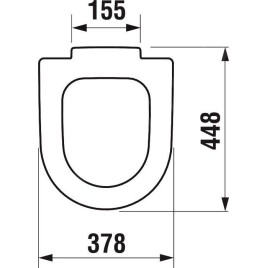 Jika Deep - Siège de toilettes sans couvercle, Antibak, blanc H8932823000631