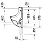 Duravit Starck 3 - Urinoir, alimentation d’eau arrière, avec WonderGliss, blanc 08213500001 Duravit Starck 3 - Urinoir, alimentation d’eau arrière, avec WonderGliss, blanc 08213500001
