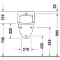 Duravit Starck 3 - Urinoir, alimentation d’eau arrière, avec WonderGliss, blanc 08213500001 Duravit Starck 3 - Urinoir, alimentation d’eau arrière, avec WonderGliss, blanc 08213500001