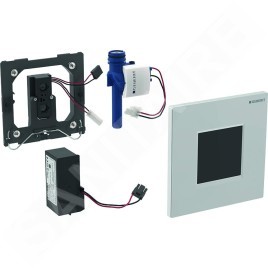 Geberit Systèmes de chasse d’eau - Commande électronique de chasse d'urinoir, type 30, alimentation secteur, chrome brillant