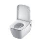 Geberit Duofix - Bâti-support pour WC suspendu avec plaque de déclenchement Sigma01, blanc alpin+ Tece One - toilette japonaise