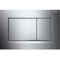 Geberit Duofix - Bâti-support pour WC suspendu avec plaque de déclenchement Sigma30, chrome poli/chrome mat + Tece One -