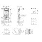 Geberit Duofix - Bâti-support pour WC suspendu avec plaque de déclenchement Sigma20, blanc/chrome poli + Tece One - toilette Geberit Duofix - Bâti-support pour WC suspendu avec plaque de déclenchement Sigma20, blanc/chrome poli + Tece One - toilette