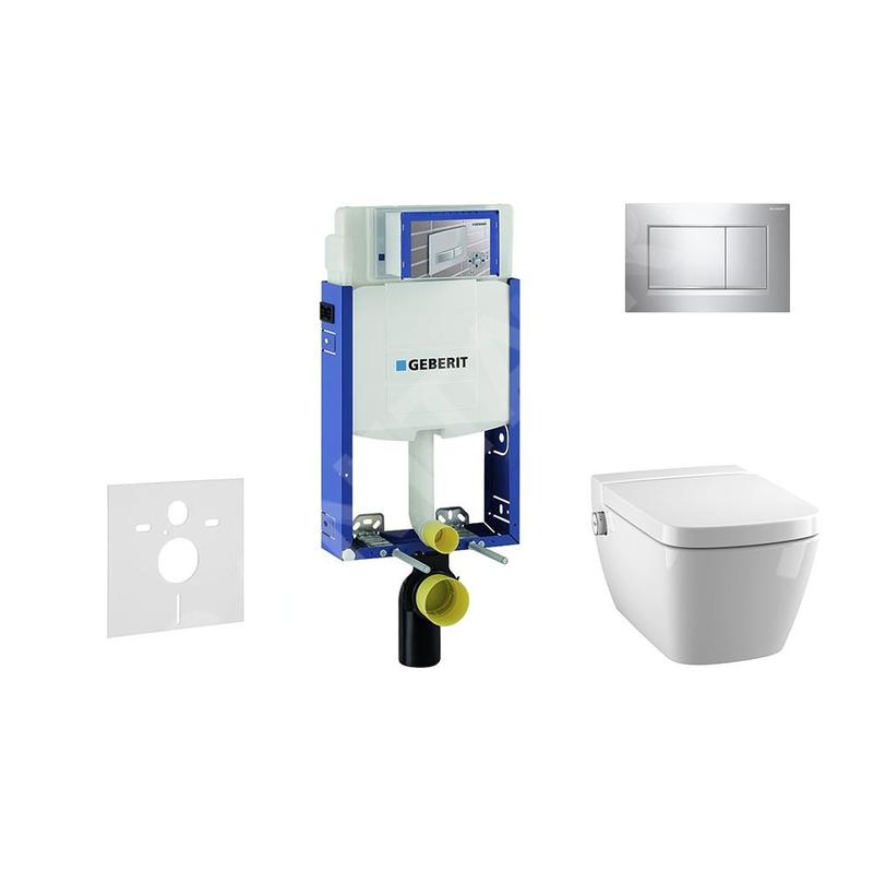Geberit Kombifix - Bâti-support pour WC suspendu avec plaque de déclenchement Sigma 30, chrome brillant/chrome mat + Tece One – Geberit Kombifix - Bâti-support pour WC suspendu avec plaque de déclenchement Sigma 30, chrome brillant/chrome mat + Tece One –