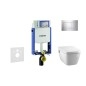Geberit Kombifix - Bâti-support pour WC suspendu avec plaque de déclenchement Sigma 30, chrome brillant/chrome mat + Tece One – Geberit Kombifix - Bâti-support pour WC suspendu avec plaque de déclenchement Sigma 30, chrome brillant/chrome mat + Tece One –