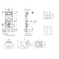Geberit Duofix - Bâti-support pour WC suspendu avec plaque de déclenchement Sigma30, chrome poli/chrome mat + Tece One - Geberit Duofix - Bâti-support pour WC suspendu avec plaque de déclenchement Sigma30, chrome poli/chrome mat + Tece One -