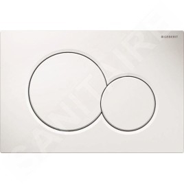 Geberit Kombifix - Bâti-support pour WC suspendu avec plaque de déclenchement Sigma 01, blanc alpin + Tece One – toilette