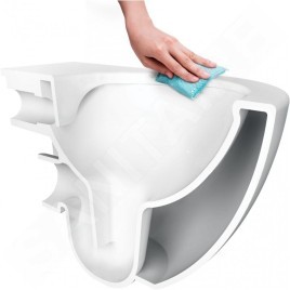 Geberit Kombifix - Bâti-support pour WC suspendu avec plaque de déclenchement Sigma 30, blanc/chrome brillant+ Tece One –