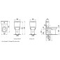 Laufen Pro - Cuvette WC combinée, évacuation arrière/bas, arrivée d'eau latérale, blanc H8249550002311