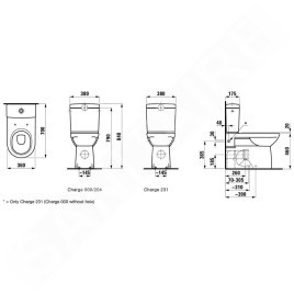 Laufen Pro - Cuvette WC combinée, évacuation arrière/bas, arrivée d'eau latérale, avec LCC, blanc H8249554002311
