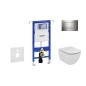 Geberit Duofix - Bâti-support pour WC suspendu avec plaque de déclenchement Sigma 30, chrome brillant/chrome mat + Ideal