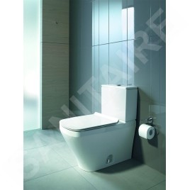 Duravit DuraStyle - Réservoir de chasse 390x170 mm, alimentation latérale, WonderGliss, blanc 09350000851