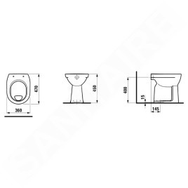 Laufen Pro - WC à poser, 470x360 mm, avec LCC, blanc H8259574000001